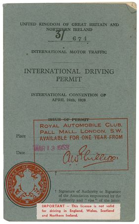 Lot #907 Katharine Hepburn: Hepburn's 1953 UK driving license while performing on the London stage - Image 2