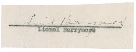 Lot #803 John and Lionel Barrymore Signatures - Image 2