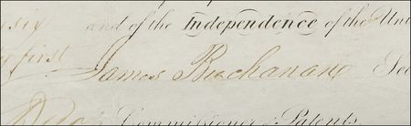 Lot #11 James Buchanan: Secretary of State Buchanan approves an 1846 water wheel patent for fighting fires - Image 2