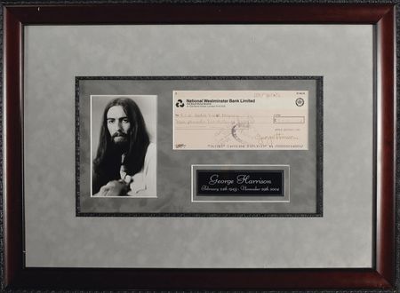 Lot #633 Beatles: George Harrison Check - Image 1