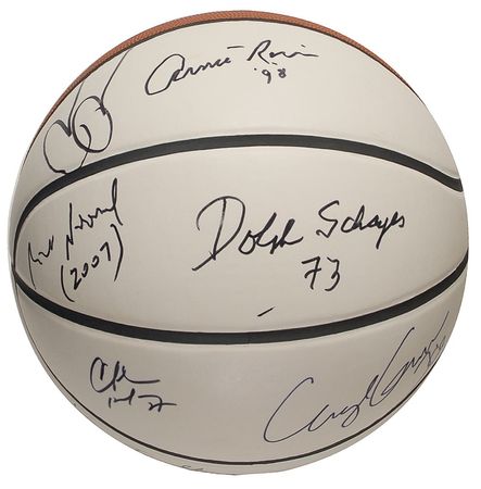 Lot #1102 Basketball Hall of Famers Basketball - Image 2