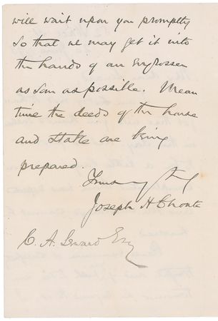 Lot #213 Joseph H. Choate - Image 2