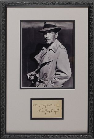 Lot #813 Humphrey Bogart: Early Bogie signature ready for display - Image 1