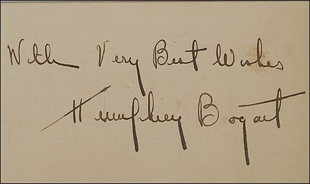Lot #813 Humphrey Bogart: Early Bogie signature ready for display - Image 2
