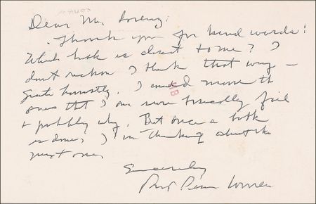 Lot #562 Robert Penn Warren - Image 2