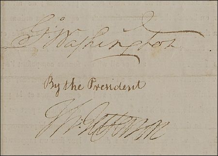 Lot #185 George Washington and Thomas Jefferson: Superb signatures of the first and third presidents - Image 2