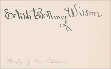 Lot #194 Woodrow and Edith Bolling Wilson Signatures - Image 2