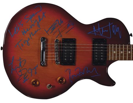 Lot #748 Rolling Stones: Beautifully signed Stones guitar - Image 2