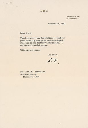 Lot #43 Dwight D. Eisenhower Letters - Image 1