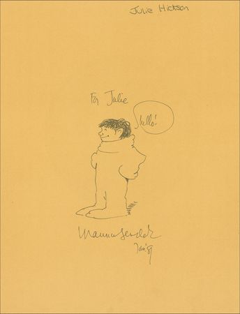 Lot #541 Maurice Sendak: Sendak sketches Mickey in his controversial work - Image 1
