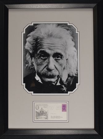 Lot #236 Albert Einstein: Einstein takes a moment to honor George Washington - Image 1