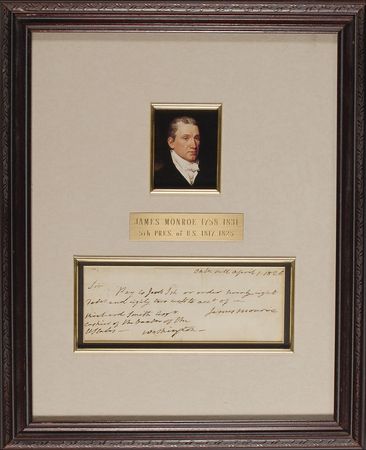 Lot #124 James Monroe: A Founding Father authorizes a $28.82 payment - Image 1