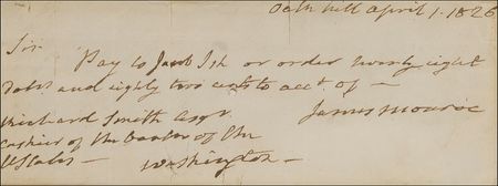 Lot #124 James Monroe: A Founding Father authorizes a $28.82 payment - Image 2