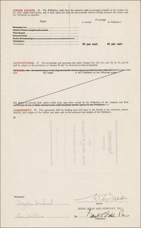 Lot #866 W. C. Fields: Fields agrees to write the humorous W. C. Fields For President - Image 2