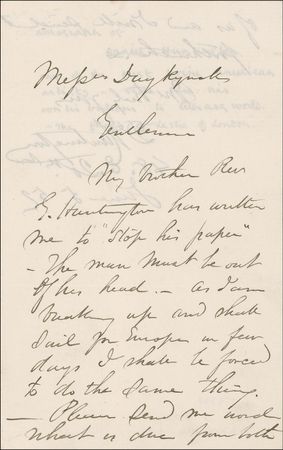 Lot #512 Daniel Huntington Handwritten Letter Signed - Image 1