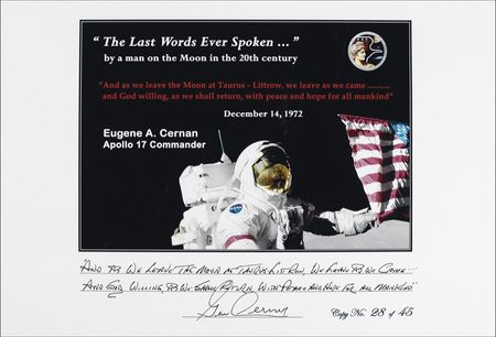 Lot #448 Apollo 17: Gene Cernan 