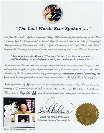 Lot #448 Apollo 17: Gene Cernan 