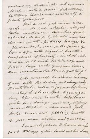 Lot #626 Samuel Prout: The artist paints a vivid picture—in words—of laying a friend to rest - Image 2