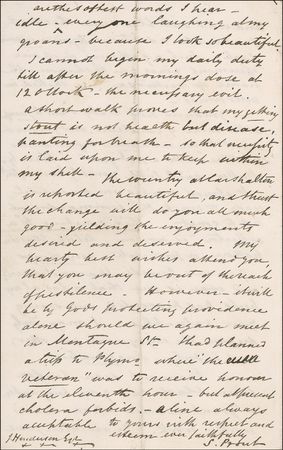 Lot #626 Samuel Prout: The artist paints a vivid picture—in words—of laying a friend to rest - Image 4