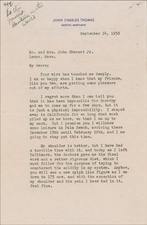 Lot #733 John Charles Thomas - Image 1