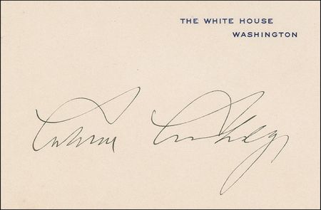 Lot #64 Calvin and Grace Coolidge White House Cards - Image 1