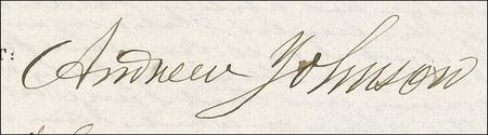 Lot #111 Andrew Johnson: President Johnson appoints a Massachusetts marshall - Image 2