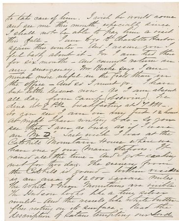 Lot #428 William R. Terrill: Just a few years before making a decision that would estrange him from his family, Terrill writes his brother of the grandeur of New York's mountains and concern for his father - Image 2