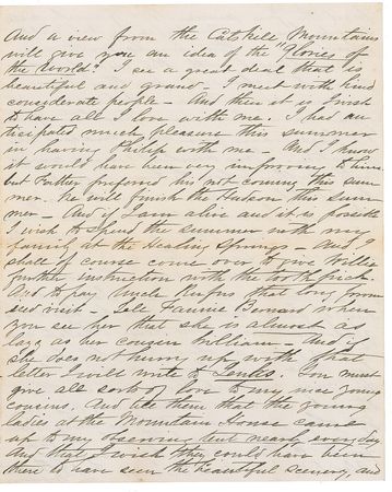 Lot #428 William R. Terrill: Just a few years before making a decision that would estrange him from his family, Terrill writes his brother of the grandeur of New York's mountains and concern for his father - Image 3