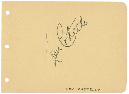 Lot #894 Abbott and Costello: Exceptional set of Abbott and Costello signatures - Image 2