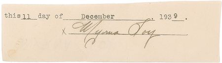 Lot #1069 William Powell and Myrna Loy Signatures - Image 2