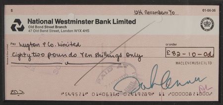 Lot #751 Beatles: John Lennon: Dated less than a month after leaving the Beatles - Image 2