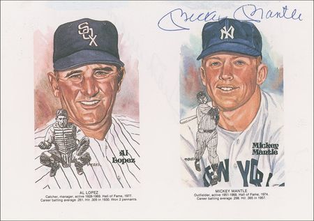 Lot #1227 Mickey Mantle and Ted Williams Program Page - Image 1
