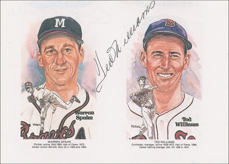 Lot #1227 Mickey Mantle and Ted Williams Program Page - Image 2