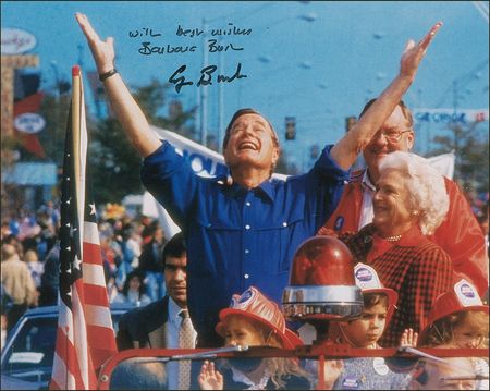 Lot #27 George and Barbara Bush Signed Photograph