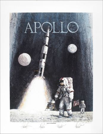 Lot #449 Apollo Astronauts Lithograph - Image 1