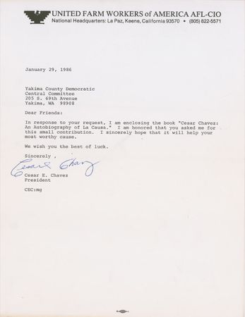 Lot #230 Cesar Chavez Book - Image 1