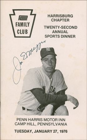 Lot #1173 Joe DiMaggio Signature and Program - Image 2