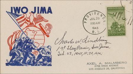 Lot #393 Iwo Jima: Charles A. Lindberg - Image 1
