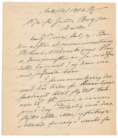 Lot #215 Bjornstjerne Bjornson: A rare handwritten letter from one of Norway's 'Four Greats' - Image 1
