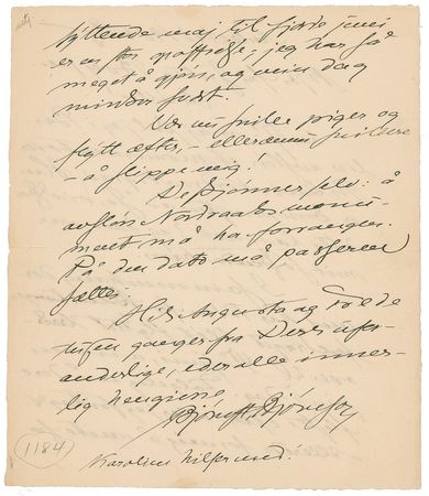 Lot #215 Bjornstjerne Bjornson: A rare handwritten letter from one of Norway's 'Four Greats' - Image 2