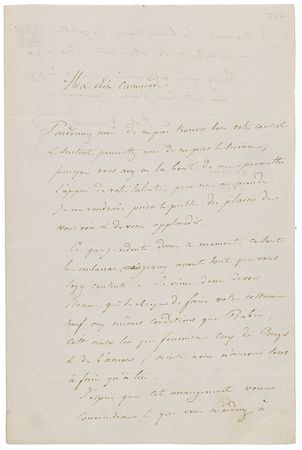 Lot #724 Adolphe Nourrit Handwritten Letter Signed - Image 1