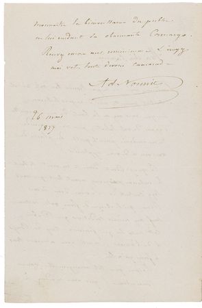 Lot #724 Adolphe Nourrit Handwritten Letter Signed - Image 2