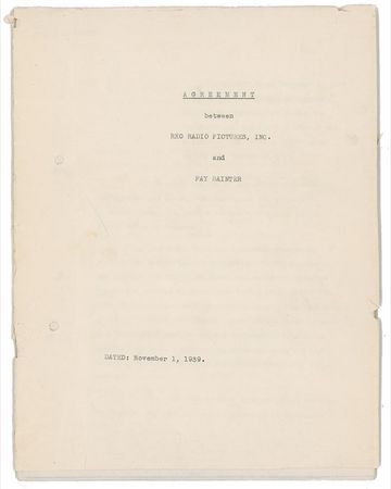 Lot #908 Fay Bainter Signed Document - Image 2