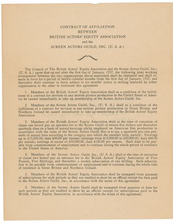 Lot #1002 Leslie Howard: Scarce contract signed by Gone With the Wind's 'Ashley Wilkes' - Image 2
