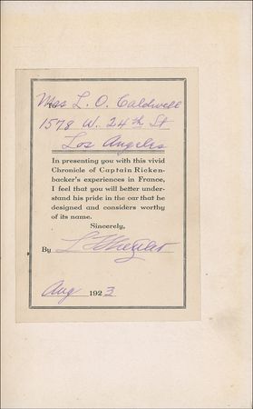 Lot #418 Eddie Rickenbacker Book - Image 2