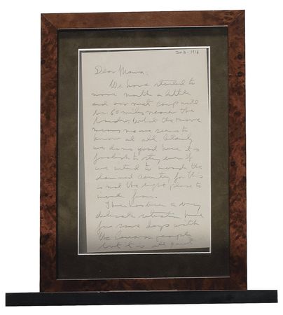Lot #412 George S. Patton: Young Lt. Patton ponders a recent assignment: 