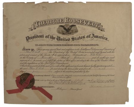 Lot #171 Theodore Roosevelt Signed Document - Image 1