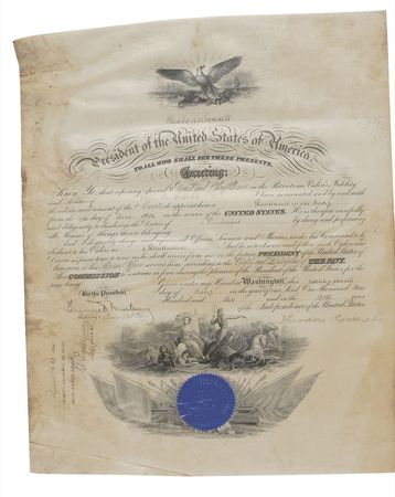 Lot #172 Theodore Roosevelt Signed Document - Image 1
