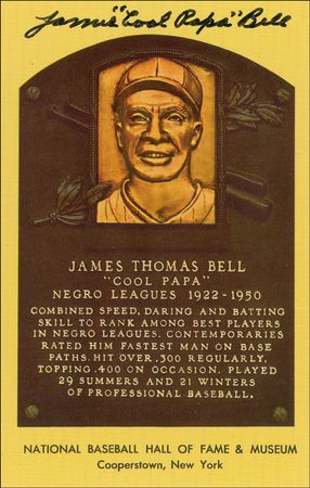 Lot #1223 Buck Leonard, Cool Papa Bell, and Judy Johnson Hall Of Fame Card - Image 2