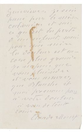 Lot #617 Claude Monet: Finding a new focus in life following the deaths of his wife and son, Monet empathizes: 